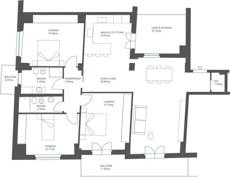 PLANIMETRIA Family Apartment